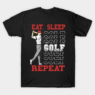 Eat Sleep Golf Repeat vintage Design T-Shirt